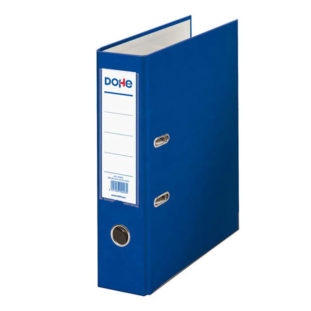 Dohe Archivador de Palanca Tamaño A4 - Lomo Ancho 70mm - Ollao, Rado y Tarjetero en el Lomo - Carton Forrado con Polipropileno - Cantoneras Metalicas  1