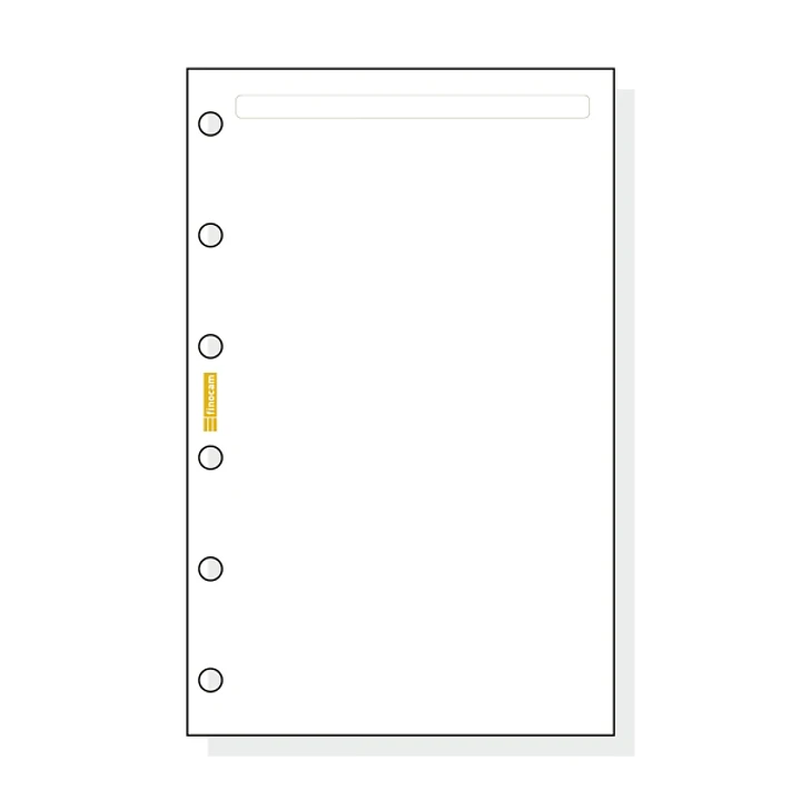 Finocam C242 Notas de Recambio para Agendas Classic - Liso - Formato 602 - 73x114x5mm - Color Blanco 1