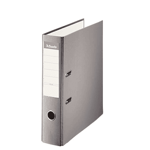 Esselte Archivador de Palanca - Formato A4 - Lomo 75mm - Capacidad para 500 Hojas - Color Gris