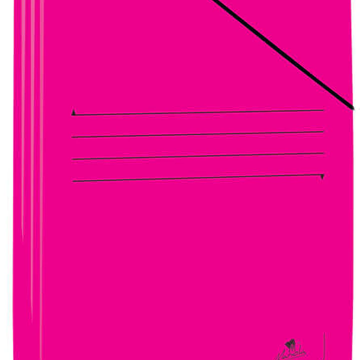 Mariola Carpeta de Carton Plastificado Folio 500gr/m2 - Medidas 34x25cm - Cierre con Goma Elastica - Color Fucsia 1