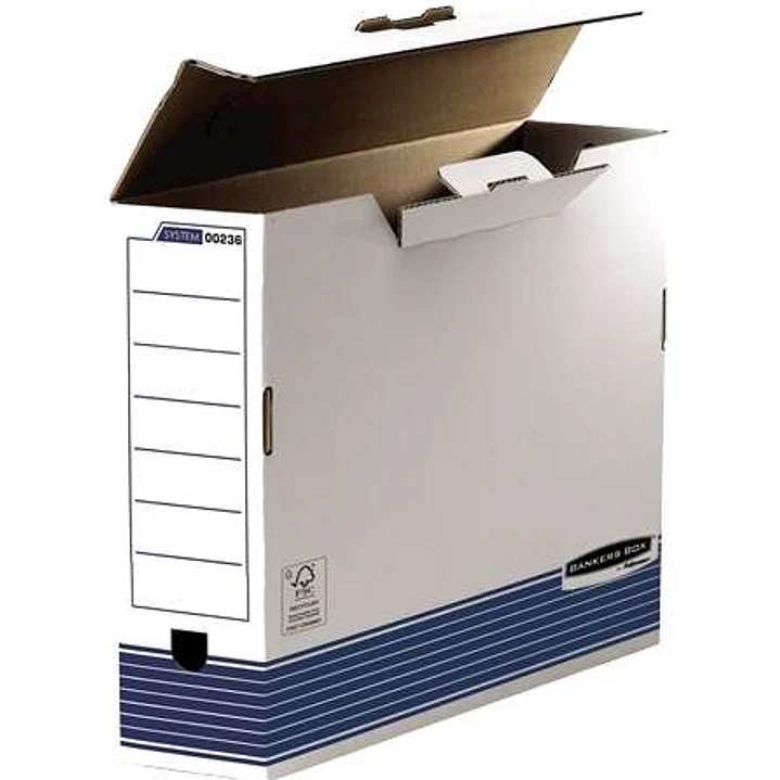 Fellowes Bankers Box Caja de Archivo Definitivo 100mm A3 - Montaje Automatico Fastfold - Carton Reciclado Certificacion FSC 1