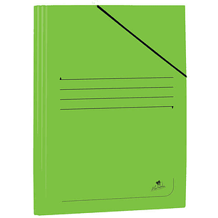 Mariola Carpeta de Carton Plastificado Folio 500gr/m2 - Medidas 34x25cm - Cierre con Goma Elastica - Color Verde