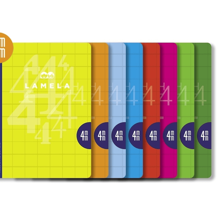 Lamela Pack de 10 Libretas Grapadas con 50 Hojas de 90g/m2 con Margen - Formato A4 - Pauta Cuadrovia de 3mm - Cubierta de Cartoncillo Plastificado - P 1