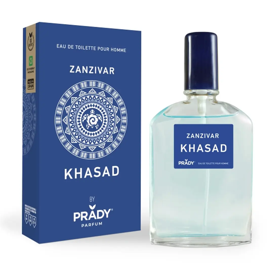 Prady Colonia de Hombre Khasad Zanzibar - Frasco de 90 ml - Spray Pulverizador 1
