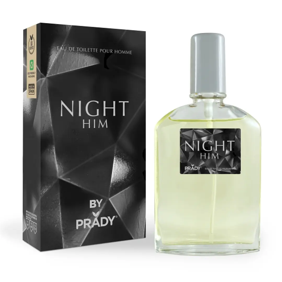 Prady Colonia de Hombre Night Him - Frasco de 90 ml - Spray Pulverizador 1