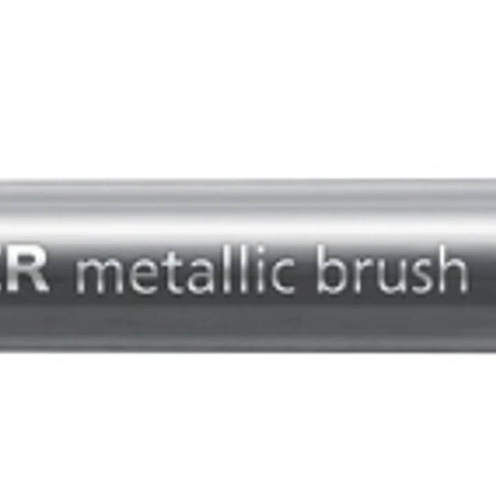 Staedtler Metallic Brush Rotulador Punta Pincel - Trazo 1 - 6mm Aprox - Tinta Base de Agua - Color Plata 1