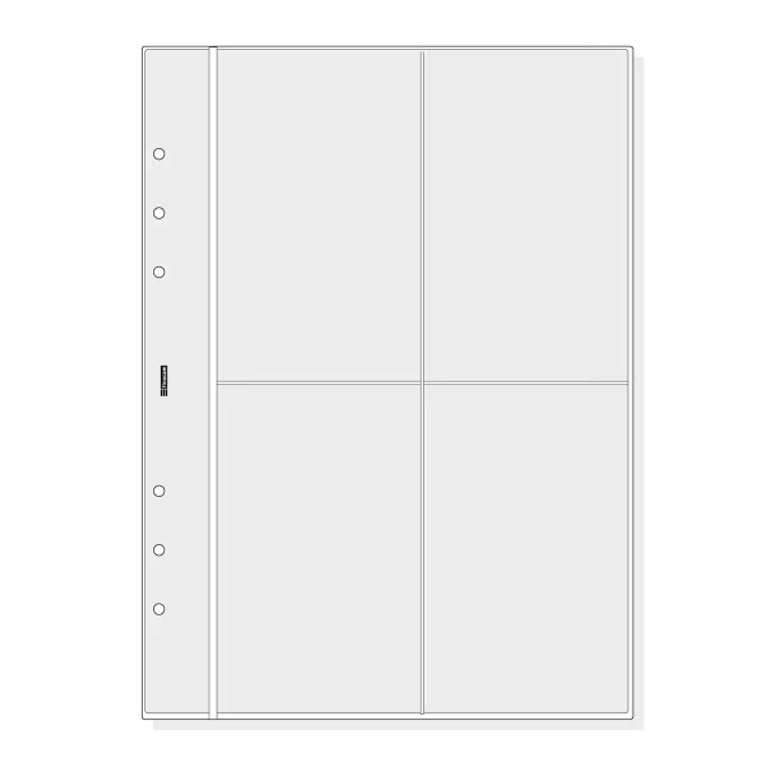 Finocam R1066 Pack de 6 Fundas Portatarjetas para Agendas Open - Formato 1000 - 158x2x217mm - PVC - Color Gris Claro 1