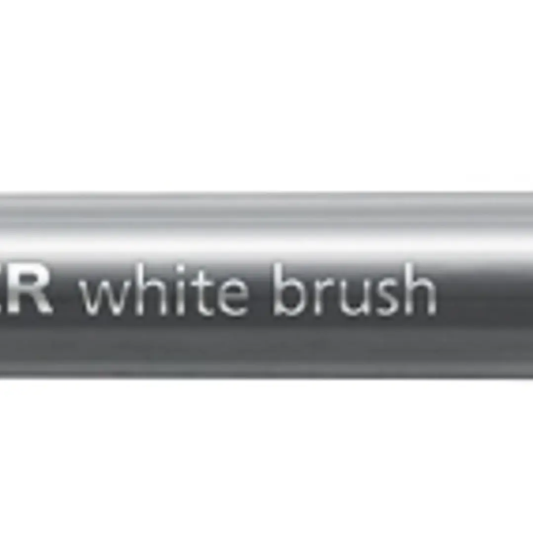 Staedtler Metallic Brush Rotulador Punta Pincel - Trazo 1 - 6mm Aprox - Tinta Base de Agua - Color Blanco 1