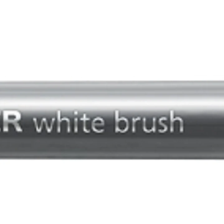 Staedtler Metallic Brush Rotulador Punta Pincel - Trazo 1 - 6mm Aprox - Tinta Base de Agua - Color Blanco 1