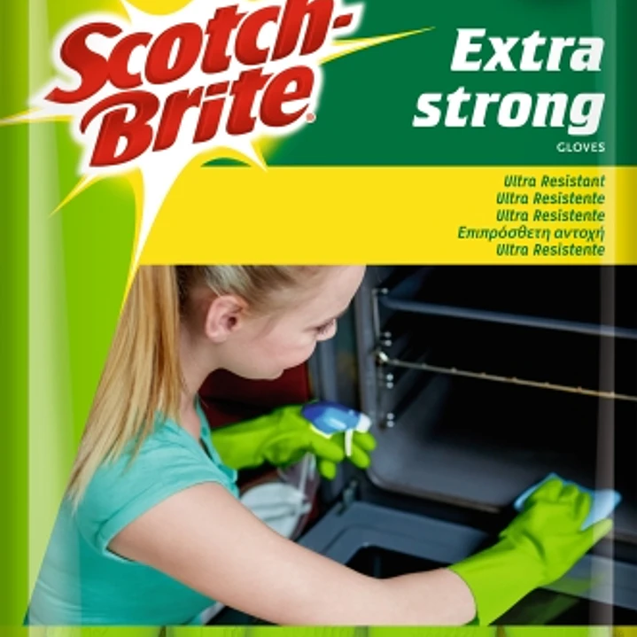 Scotch-Brite Guantes Multiuso Ultra Resistentes - Talla S - 1 Par - Color Azul 1