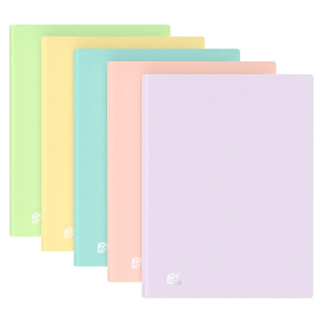 Oxford Urban A4 Carpeta de 20 Fundas Soldadas A4 - Tapa de Plastico Translucido - Colores Pastel Surtidos 1