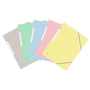 Oxford Top File+ Carpeta de Gomas 3 Solapas - Colores Pastel - Resistente y Duradera - Ideal para Organizar Documentos - Practica y Funcional