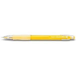 Pilot Portaminas Color Eno H-197 - Trazo 0.7mm - Grip de Goma - Goma de Borrar - Mina Color Amarillo