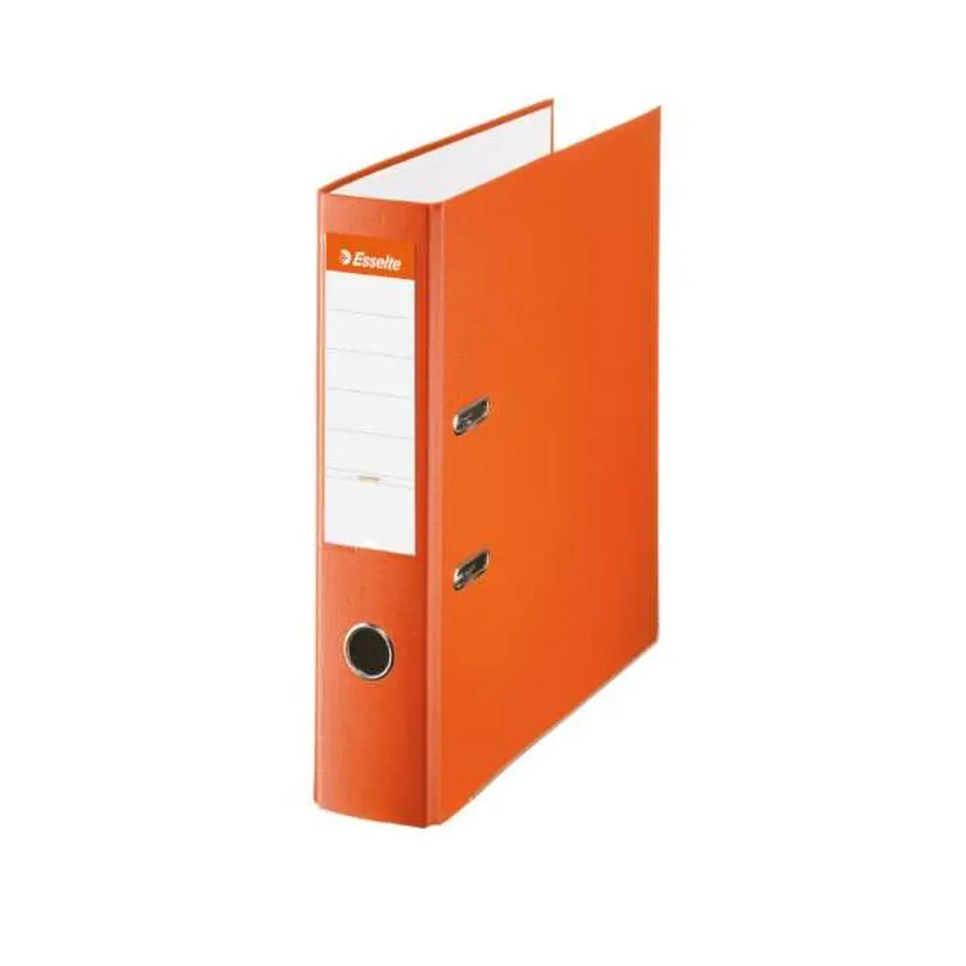 Esselte Archivador de Palanca - Formato A4 - Lomo 75mm - Capacidad para 500 Hojas - Color Naranja 1