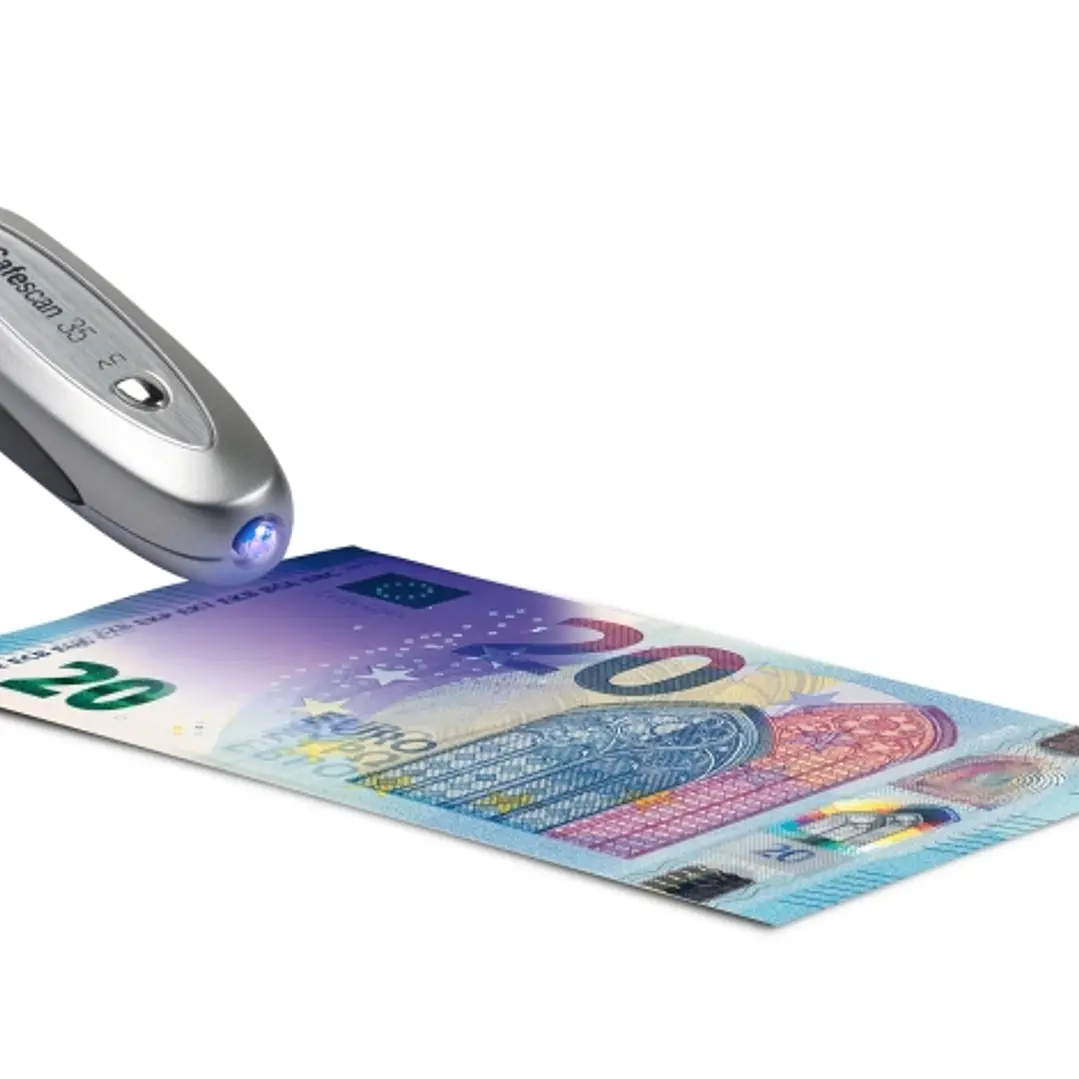 Safescan 35 Detector Portatil de Billetes Falsos - Verificacion de Marcas de Agua, Tinta Magnetica e Hilo Magnetico - Ligero y Compacto 1