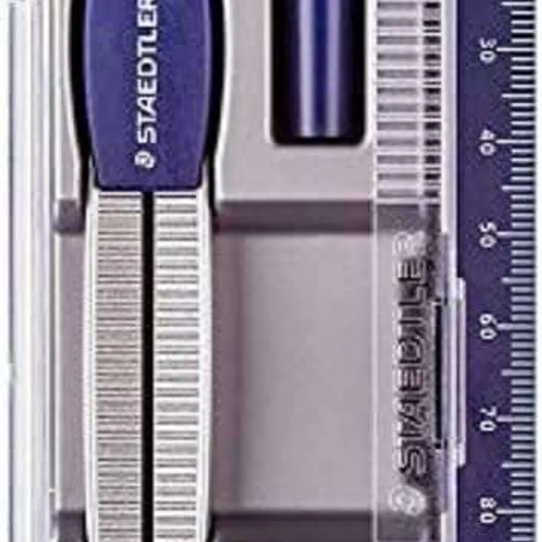 Staedtler Noris 550 Compas Escolar de Precision - Obtusangulo y Aguja Roma a Prueba de Lesiones - Diametro Maximo 300mm 1
