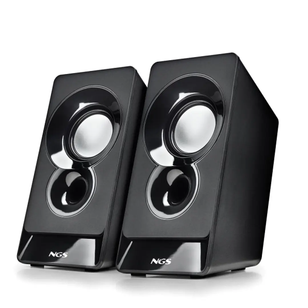 NGS SB210 Altavoces 2.0 12W - Alimentacion por USB - Entrada Jack - Control de Volumen Integrado - Color Negro 1