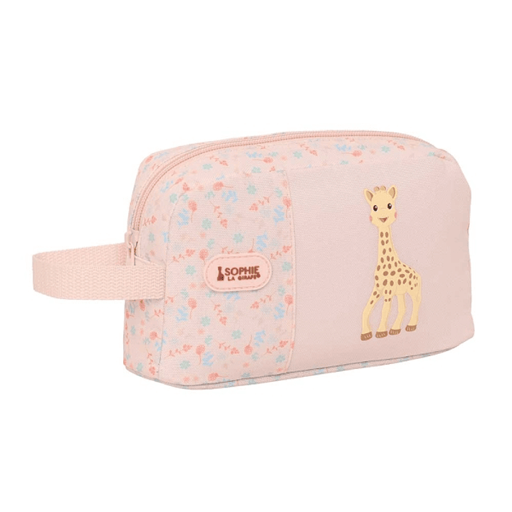 Safta Sophie la Girafe Joy Portadesayunos Termico de 1.7L - Interior Forrado en Aluminio - Repelente al Agua - 215x65x120mm - Color Rosa Pastel 1