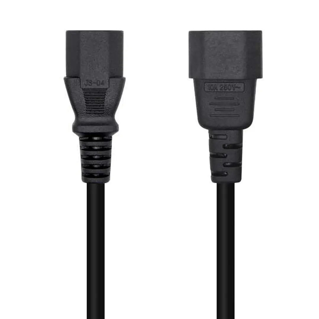 Aisens Cable Alimentacion CPU - C13/H-C14/M - 3.0m - 100% Cobre Puro AWG18 - Color Negro 1