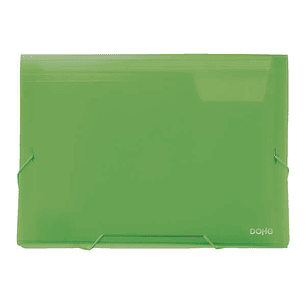 Dohe Clasificadores Acordeon de 13 Departamentos - Tamaño A4 - Fabricados en Polipropileno Translucido de 700 Micras - con Cierre de Gomas