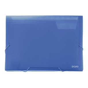 Dohe Clasificadores Acordeon de 13 Departamentos - Tamaño A4 Apaisado - Fabricados en Polipropileno Translucido de 700 Micras - con Cierre de Gomas