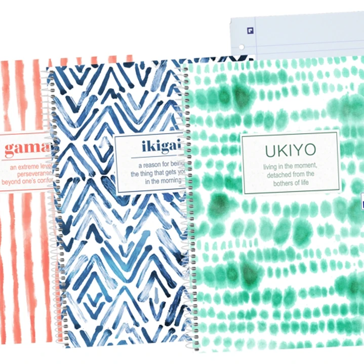 Oxford Japandi A4+ Europeanbook - Tapa Extradura Resistente - 1 Linea y 2 Margenes para Organizacion - 80 Hojas de Alta Calidad 1