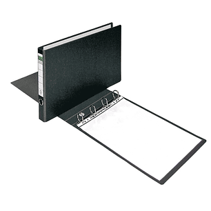 Elba Carpeta de Anillas 4D 35mm A3 Apaisado - Lomo 50mm con Etiqueta - Carton Compacto - Color Negro