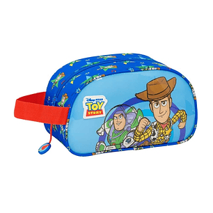 Safta Toy Story Good Vibes Neceser de 5L - Cremallera - Asa Lateral - Adapatable a Carro - 260x120x150mm - Color Azul