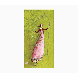 Pictura Aquarupella Gaëlle Boissonnard Tarjeta Doble 10.5x21cm - Acabado en Barniz de Relieve UV Grueso - Laminado Mate de Tacto Suave - Papel con Cer