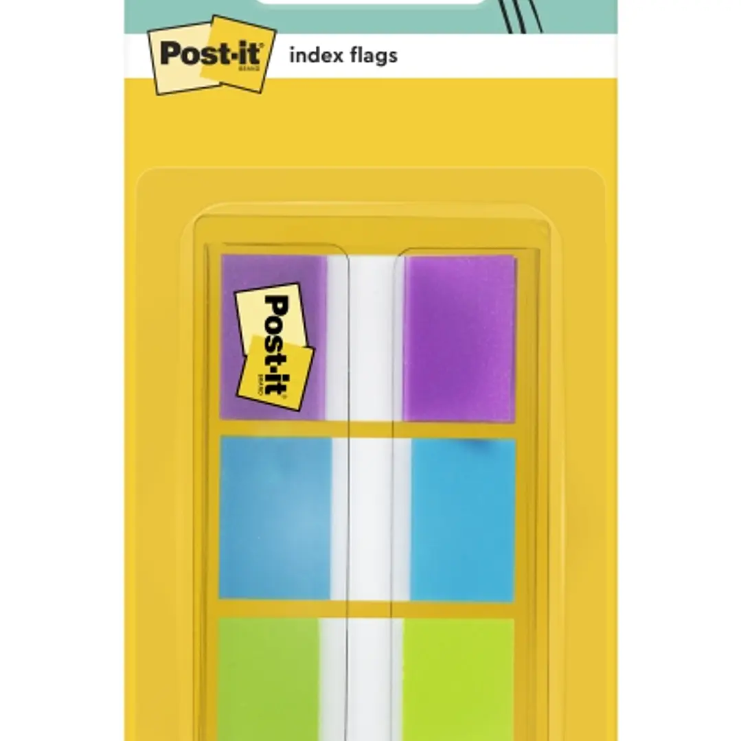 Post-It Index Dispensador con 60 Marcadores de Indice Reposicionables - Forma Rectangular - Colores Surtidos 1