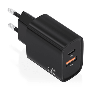 Aisens Cargador GaN 30W - USB-C PD3.0 - Tecnologia AI para Detectar Protocolo y Velocidad de Carga - Color Negro