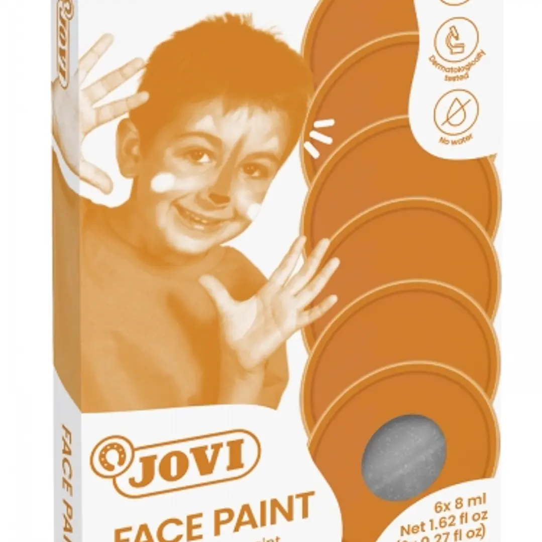 Jovi Estuche de 6 Botes Maquillaje Crema - Hipoalergenico - Base Grasa - Facil Aplicacion - Gran Cobertura - Colores Mezclables - sin Parabenos - Reti 1