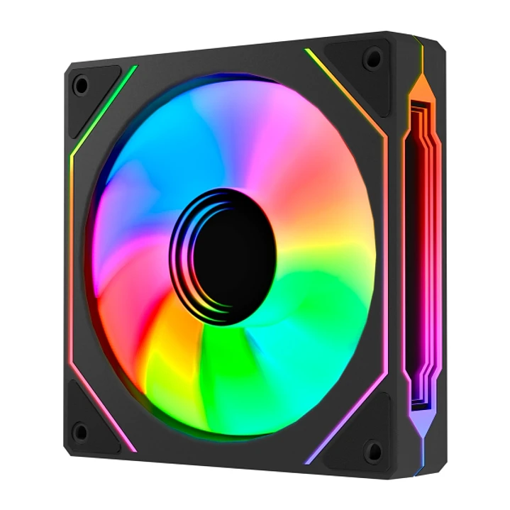 Abysm Gaming Arclight 3.0 Ventilador 120mm con Iluminacion ARGB - Velocidad Max. 1600rpm - Color Negro 1