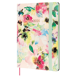 Finocam Flexi Joy Agenda - Anual 2026 - Tapa Blanda - Formato FA5 - 151x13x214mm - Semana Vista en Vertical - Tematica de Flores