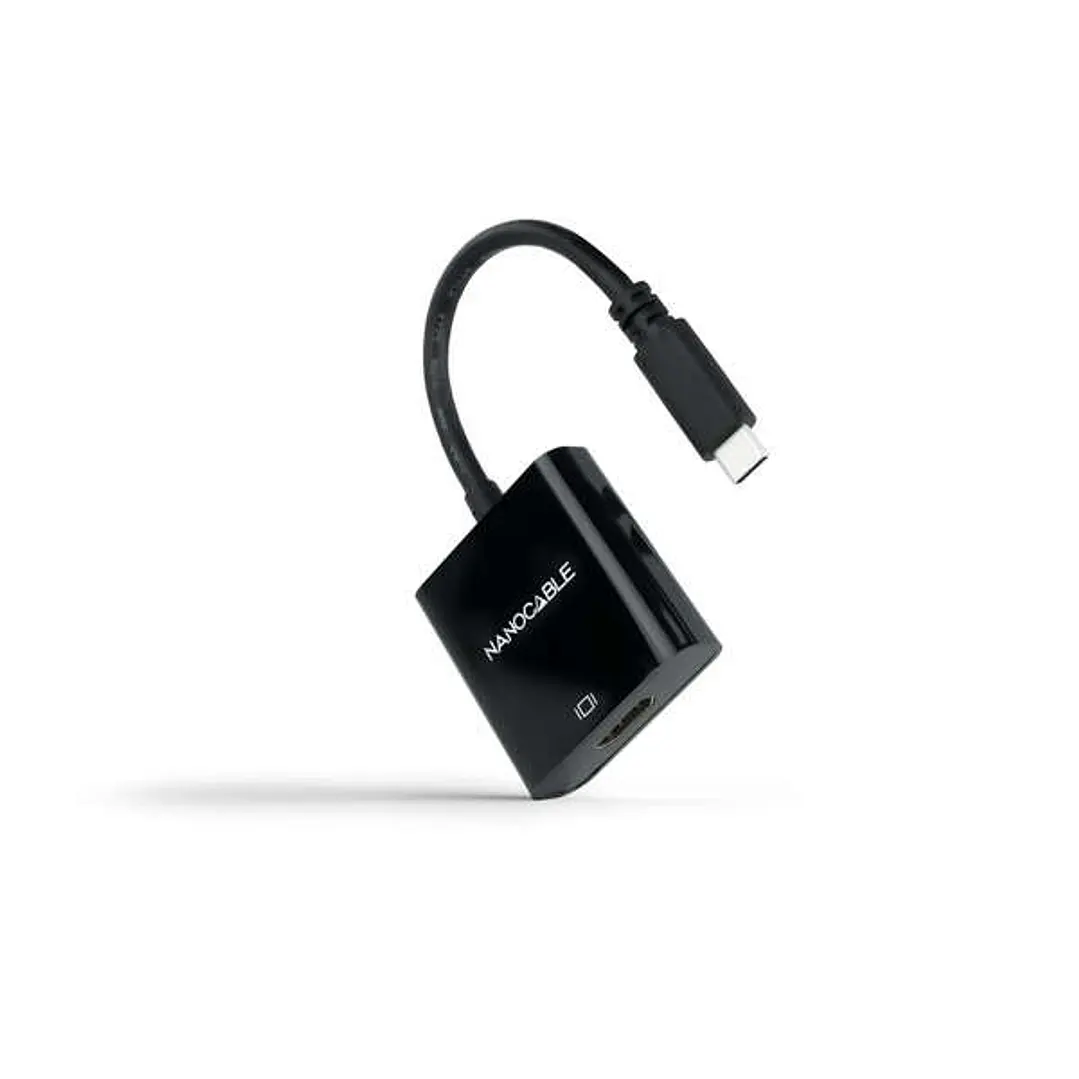 Nanocable Conversor USB-C A HDMI 4K - 15cm - Color Negro 1