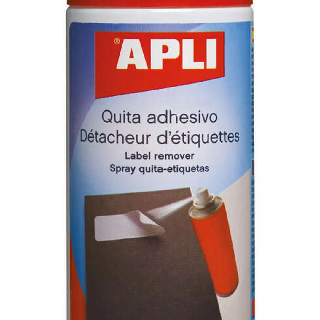Apli Spray Quita Adhesivo 200ml - Elimina Facilmente Residuos de Adhesivo y Pegamento en Madera, Ceramica, Cristal, Metal y Plastico 1