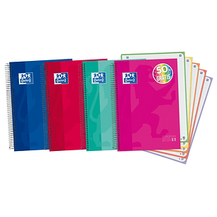 Oxford School Classic A4+ Europeanbook - Tapa Extradura - 5 Liso - 120 Hojas - Colores Surtidos
