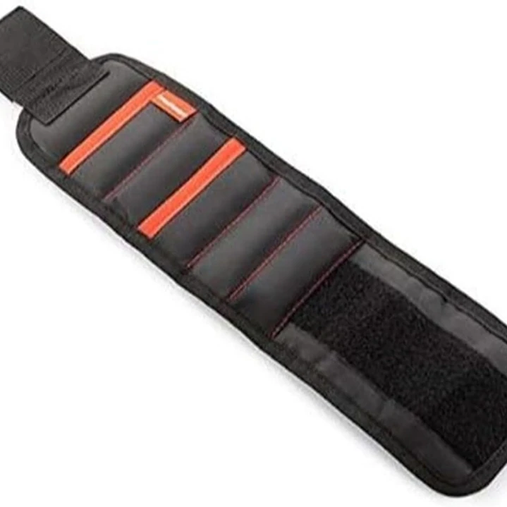 Innovagoods WrisTool Banda Magnetica - Incluye Accesorios - Multifuncion - Cierre con Velcro - 2 Bolsillos - 39x9.5x0.5cm - Color Negro 1