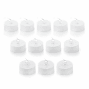 Innovagoods Romandle Pack de 12 Velas de Te LED - Luz Calida - Efecto Llama - Duracion hasta 75min - Pack de 2 Set de Velas de Te LED - 3.7x3.5cm - Co