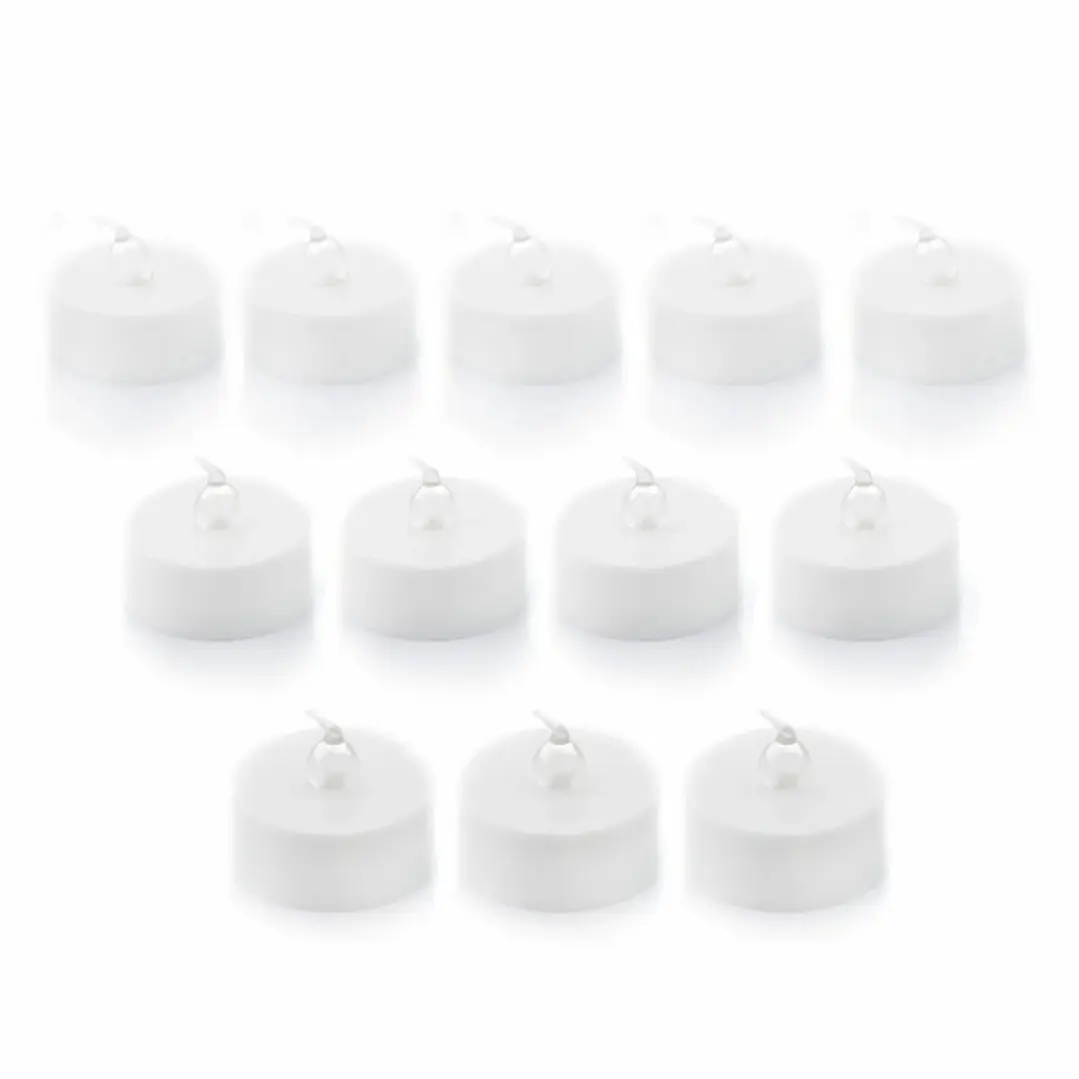 Innovagoods Romandle Pack de 12 Velas de Te LED - Luz Calida - Efecto Llama - Duracion hasta 75min - Pack de 2 Set de Velas de Te LED - 3.7x3.5cm - Co 1