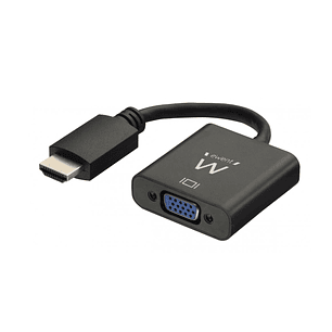Ewent EW9864 Convertidor HDMI a VGA con Audio - Resolucion Maxima 1920 x 1200 -Color Negro