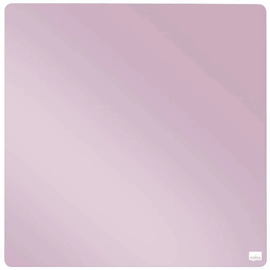 Nobo Mini Pizarra Magnetica Tile 360x360mm - sin Marco - Almohadillas Adhesivas e Imanes - Diseño Creativo y Colorido - Rosa 1