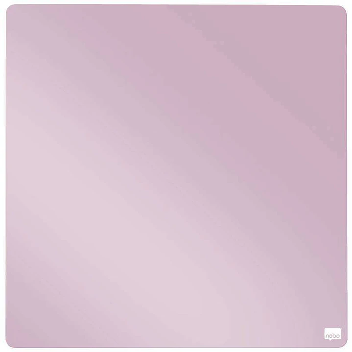 Nobo Mini Pizarra Magnetica Tile 360x360mm - sin Marco - Almohadillas Adhesivas e Imanes - Diseño Creativo y Colorido - Rosa 1