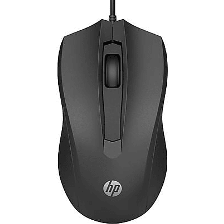 HP 105 Raton USB- Sensor Optico 1600 DPI - Diseño Ambidiestro Ergonomico - 3 Botones con Rueda de Desplazamiento - Ligero y Duradero - Color Negro 1