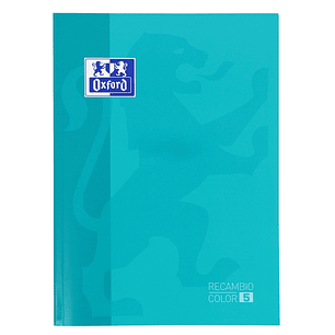Oxford School Touch Cuaderno de Recambio - Tamaño A4 - Tapa Blanda - Encolado 5x5 - 80 Hojas
