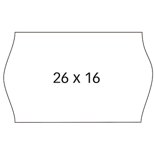 Apli Pack con 6 Rollos de 1.000 Etiquetas Blancas para Maquinas Etiquetadoras de Precios de 2 Lineas - Tamaño 26x16mm - Adhesivo Permanente - Compatib