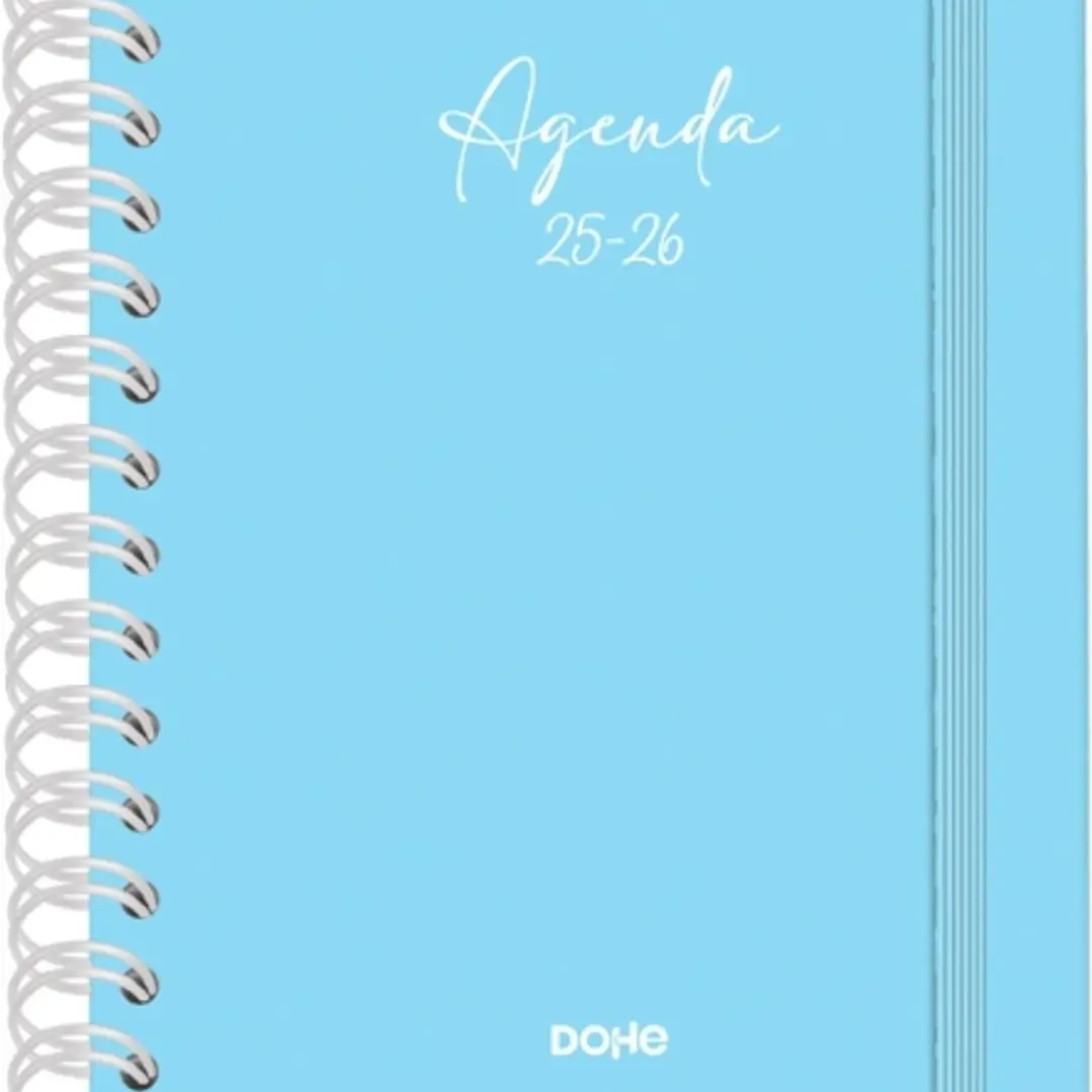 Dohe Serenity Agenda Escolar 25/26 Espiral Wireo A5 - Semana Vista - Papel 80g/m2 - 4 Hojas de Pegatinas - Cubierta de Carton Plastificado - Cierre c 1