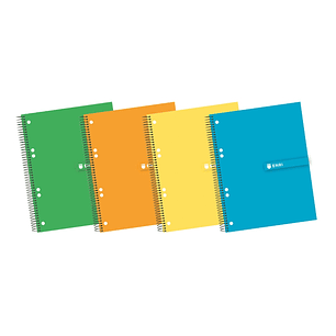 Enri A5+ Europeanbook - Tapa Extradura Resistente - Espiral Duradero - 140 Hojas de Papel de Alta Calidad - Formato 5x5 - Colores Surtidos