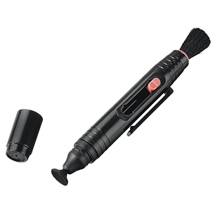 Hama Boligrafo de Limpieza para Camaras - Cepillo Retractil - Punta de Terciopelo - Color Negro