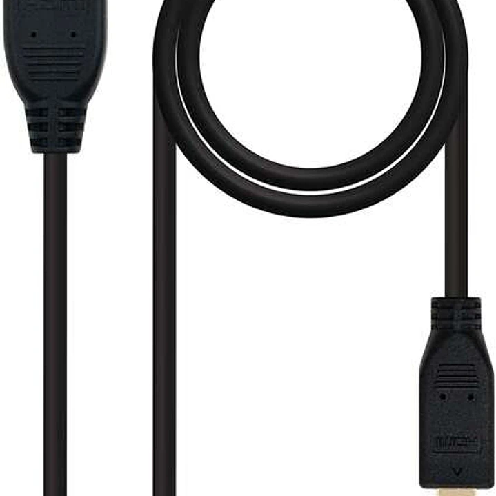 Nanocable Cable Micro HDMI v1.4 Macho a HDMI v1.4 Macho 0.80m - Alta Velocidad - Color Negro 1
